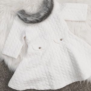 Janie and Jack Faux Fur Collar Dress